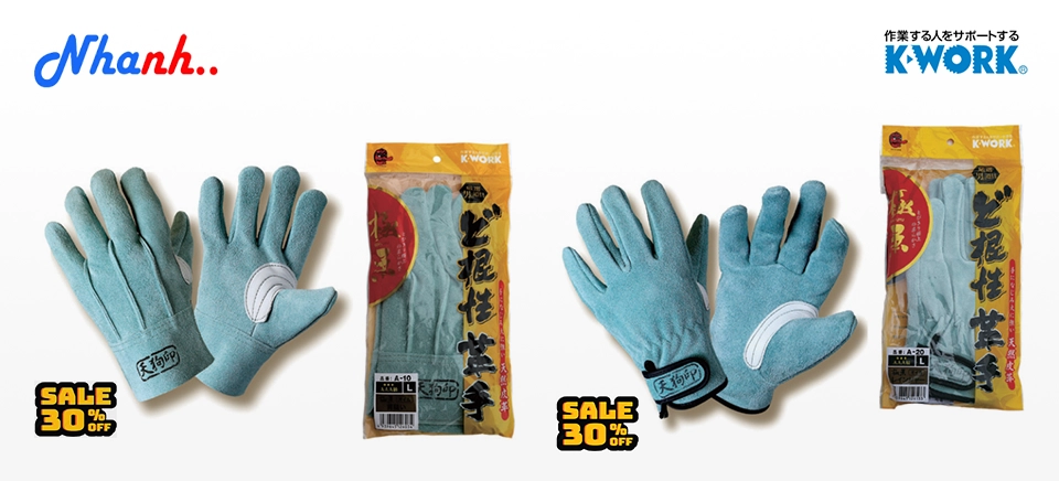 Chương trình khuyến mãi 30% Găng tay da hàn KAWATE (K-WORK – Nhật Bản)